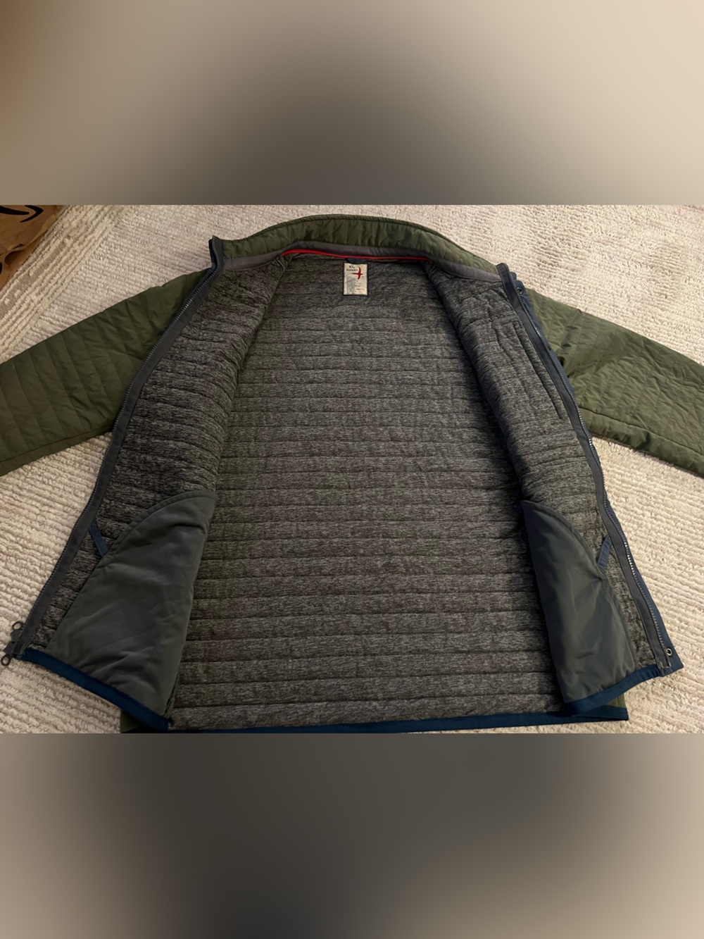 Relwen Olive Green Quilted Insulated Puffer Jacket - Men's - Picture 4 of 4